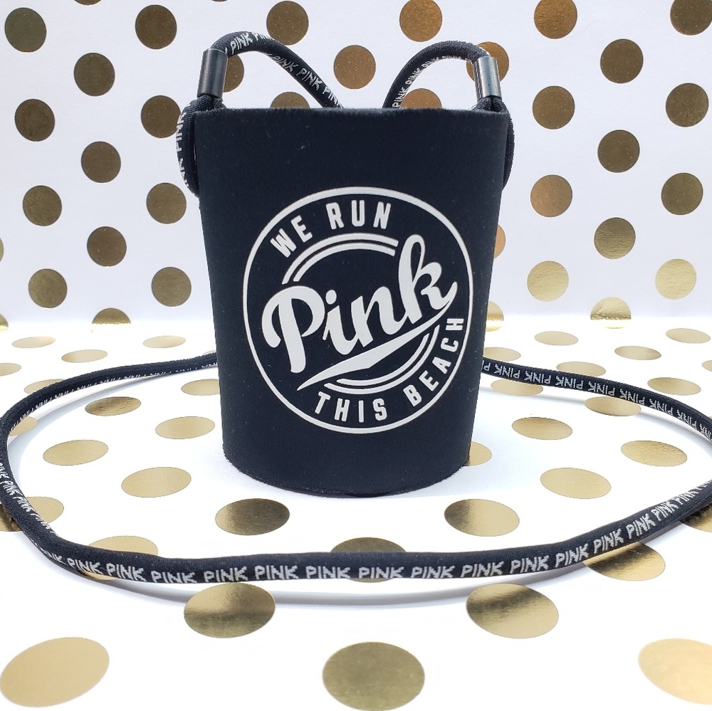 VS PINK Lanyard Wearable Can Koozie